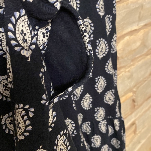 Jill Womens Paisley Print Cotton Shift Ruffled Hem Midi Dress Size XL - Picture 8 of 10